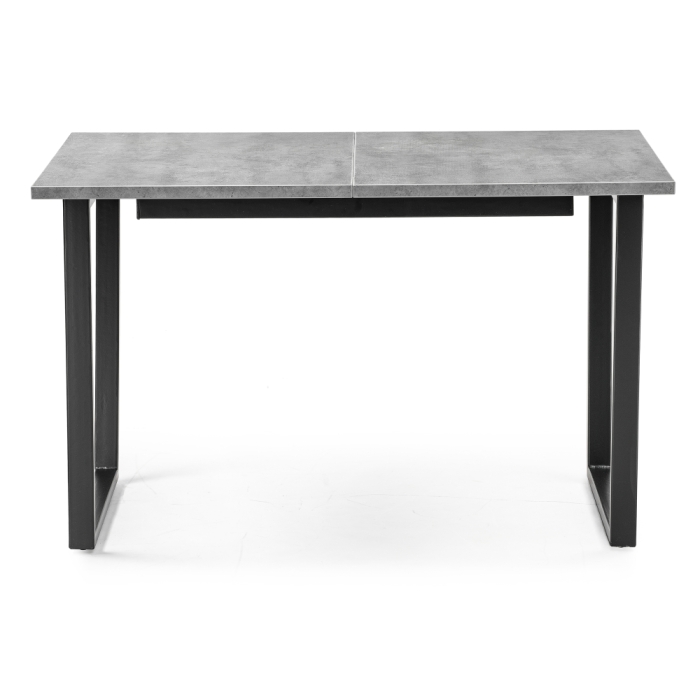 Стол раскладной Лота Лофт 120(160)х75х75 25 мм черный матовый / бетон