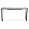 Стол раскладной Лота Лофт 120(160)х75х75 25 мм черный матовый / бетон