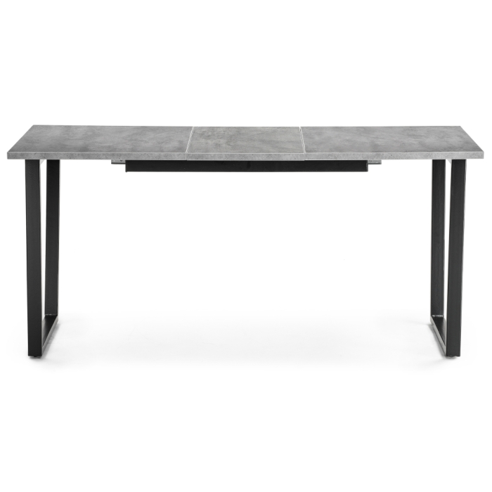 Стол раскладной Лота Лофт 120(160)х75х75 25 мм черный матовый / бетон