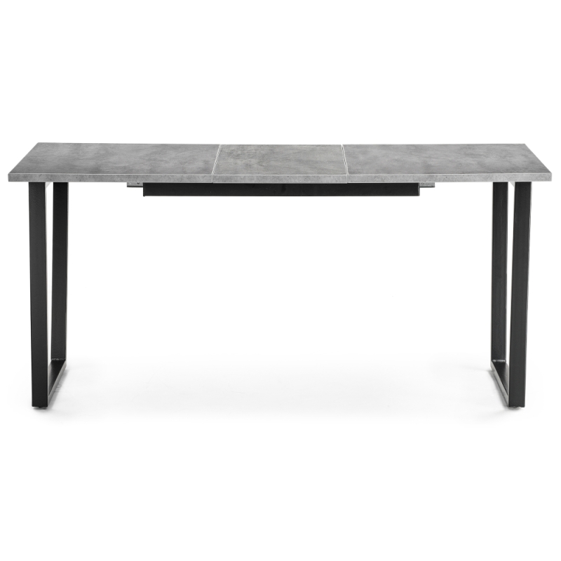 Стол раскладной Лота Лофт 120(160)х75х75 25 мм черный матовый / бетон