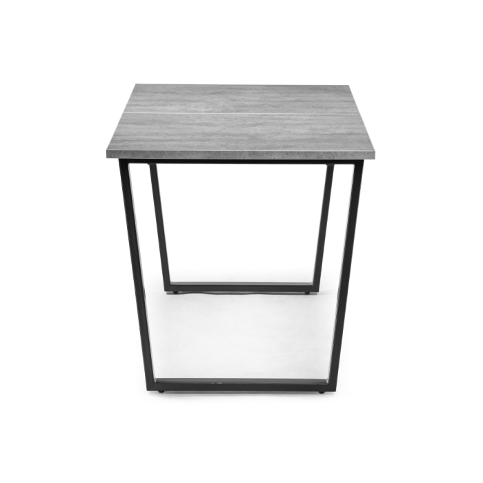 Стол раскладной Лота Лофт 120(160)х75х75 25 мм черный матовый / бетон