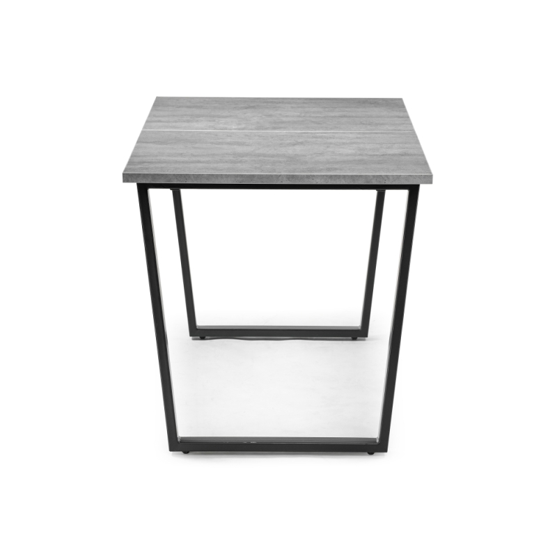 Стол раскладной Лота Лофт 120(160)х75х75 25 мм черный матовый / бетон