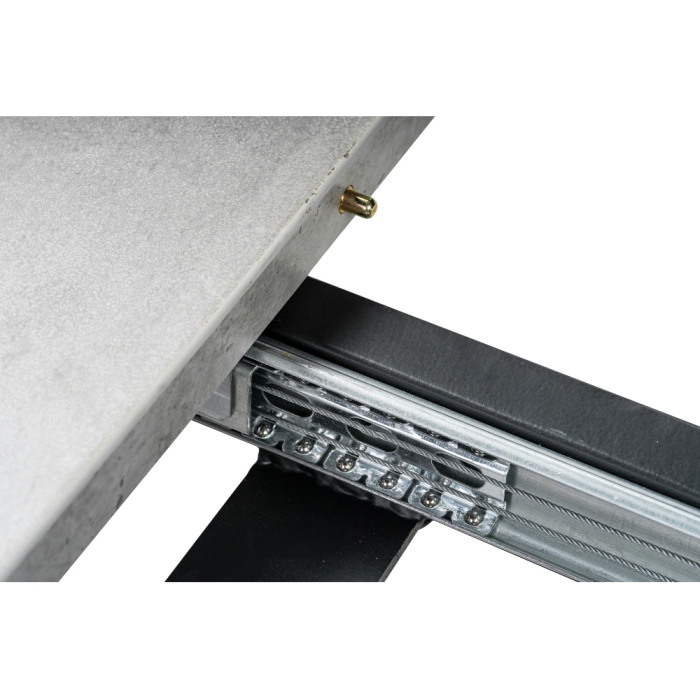 Стол раскладной Лота Лофт 120(160)х75х75 25 мм черный матовый / бетон