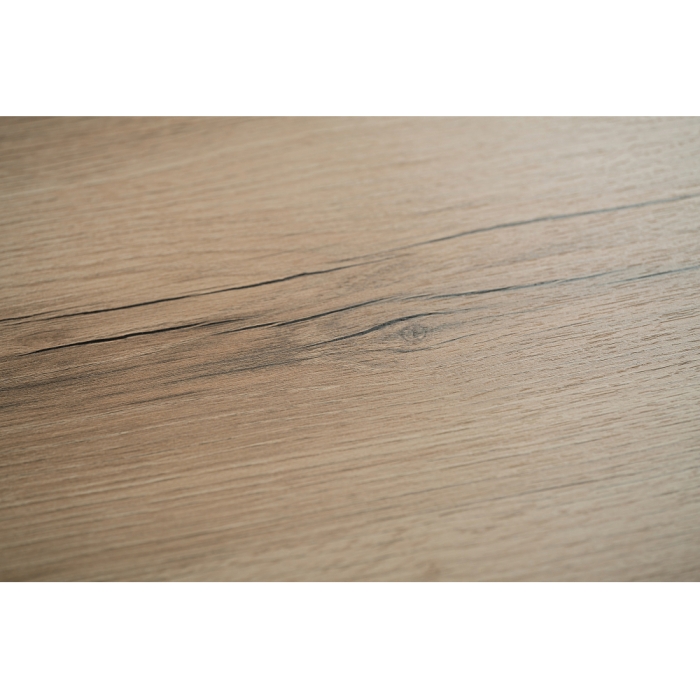 Стол раскладной Лота Лофт 120(160)х75х75 25 мм черный матовый / дуб делано светлый