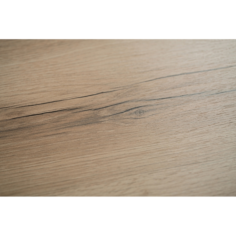 Стол раскладной Лота Лофт 120(160)х75х75 25 мм черный матовый / дуб делано светлый