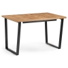 Стол раскладной Лота Лофт 120(160)х75х75 25 мм черный матовый / дуб вотан