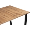 Стол раскладной Лота Лофт 120(160)х75х75 25 мм черный матовый / дуб вотан