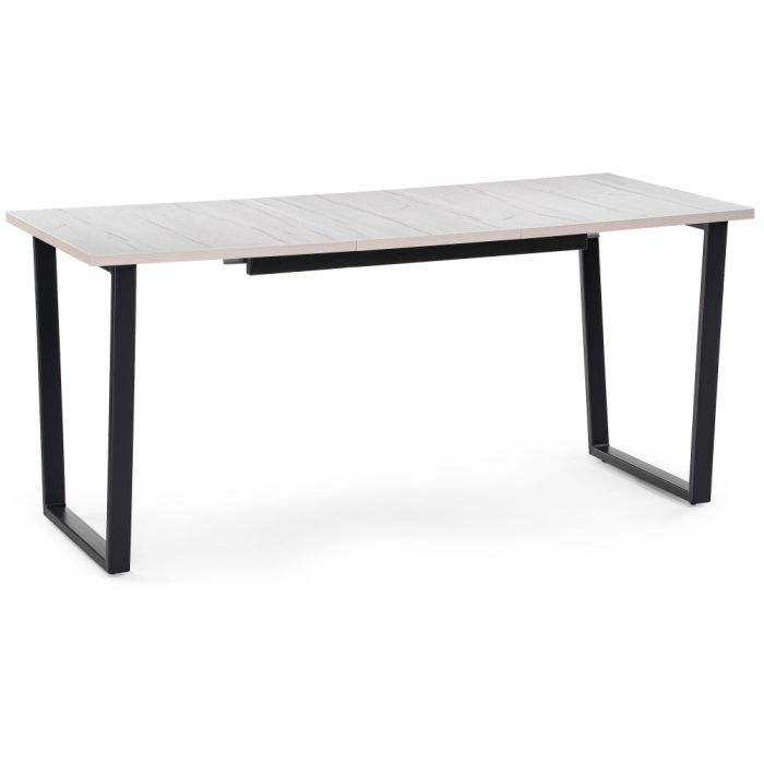 Стол раскладной Лота Лофт 120(160)х75х75 25 мм черный матовый / юта