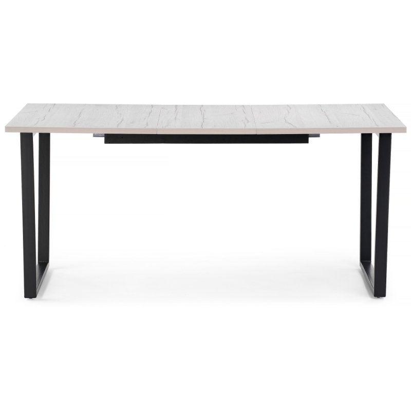 Стол раскладной Лота Лофт 120(160)х75х75 25 мм черный матовый / юта