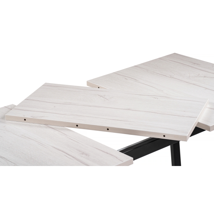 Стол раскладной Лота Лофт 120(160)х75х75 25 мм черный матовый / юта