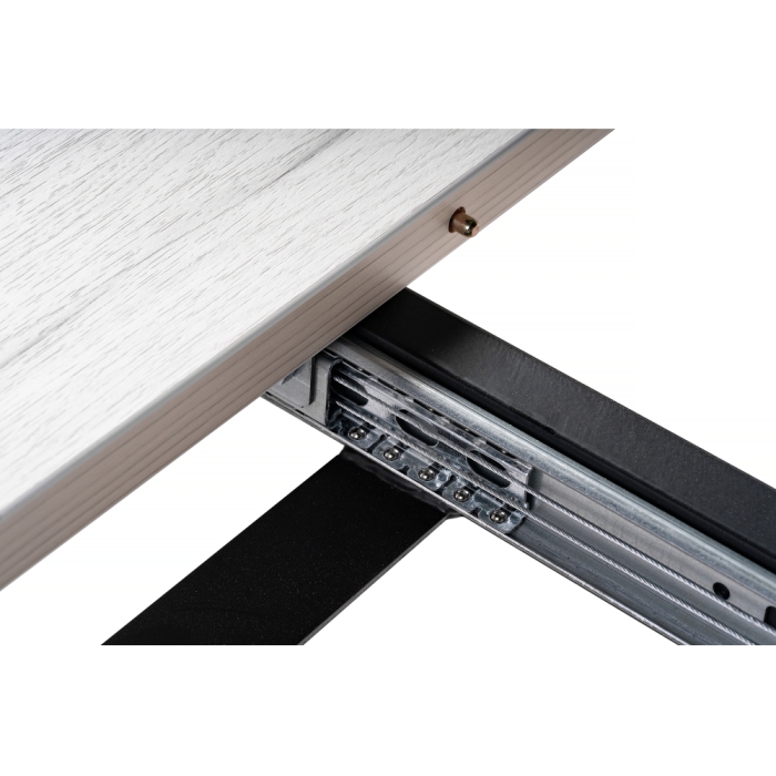 Стол раскладной Лота Лофт 120(160)х75х75 25 мм черный матовый / юта