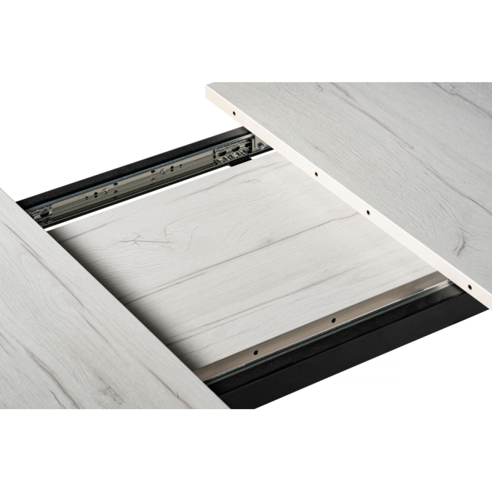 Стол раскладной Лота Лофт 120(160)х75х75 25 мм черный матовый / юта