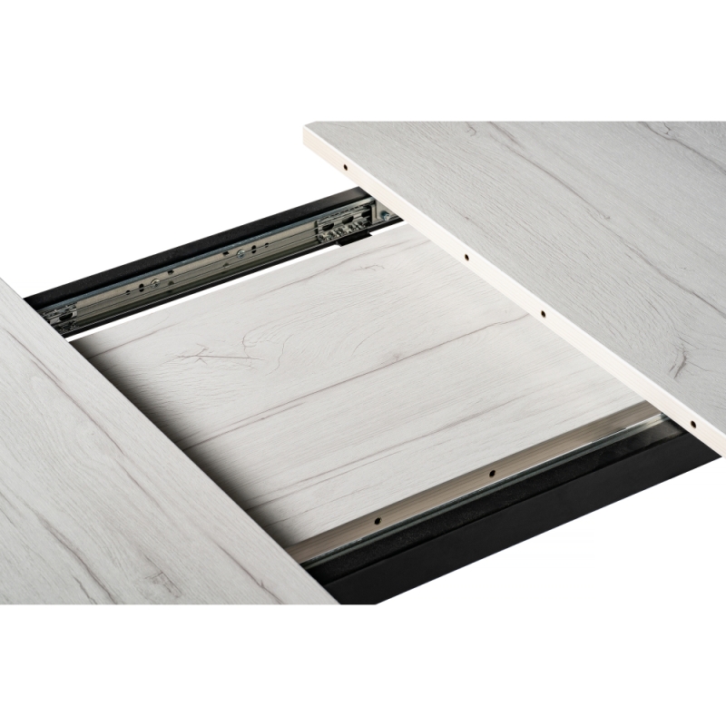 Стол раскладной Лота Лофт 120(160)х75х75 25 мм черный матовый / юта