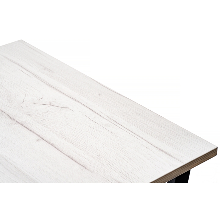 Стол раскладной Лота Лофт 120(160)х75х75 25 мм черный матовый / юта