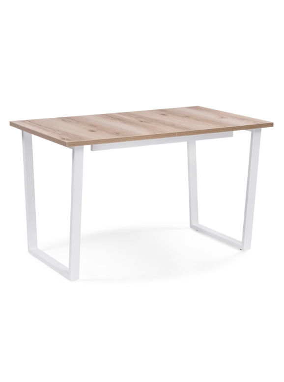 Стол раскладной Лота Лофт 120(160)х75х75 25 мм дуб делано светлый / матовый белый