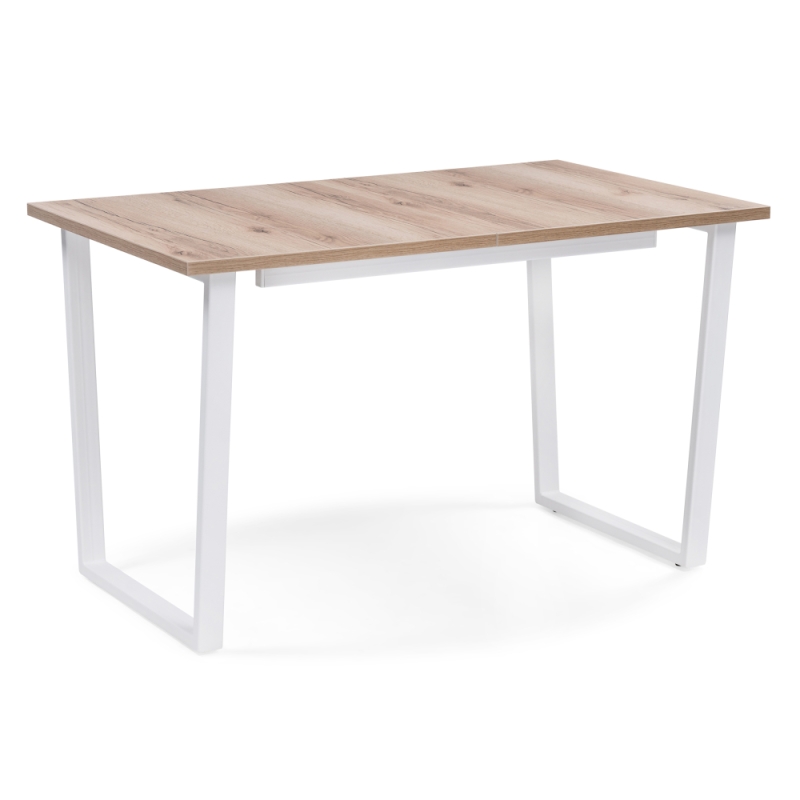 Стол раскладной Лота Лофт 120(160)х75х75 25 мм дуб делано светлый / матовый белый