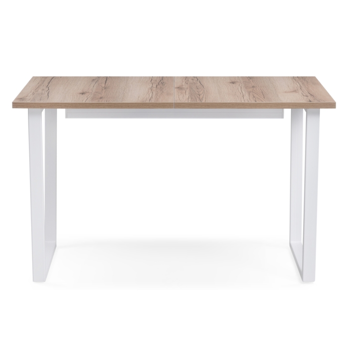 Стол раскладной Лота Лофт 120(160)х75х75 25 мм дуб делано светлый / матовый белый