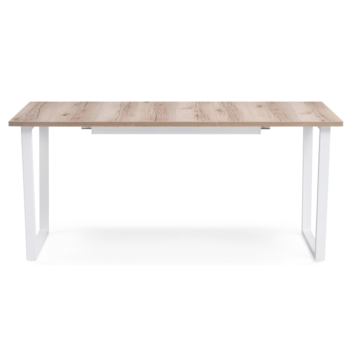 Стол раскладной Лота Лофт 120(160)х75х75 25 мм дуб делано светлый / матовый белый