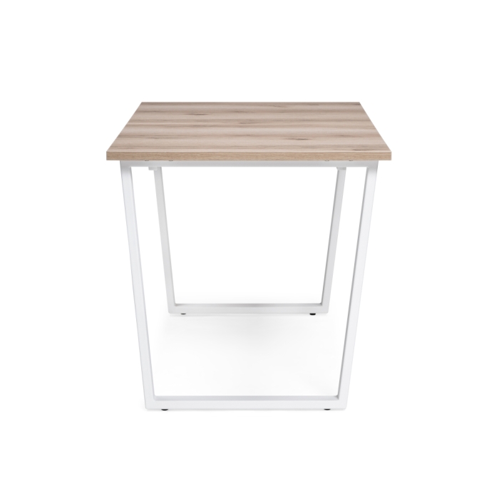 Стол раскладной Лота Лофт 120(160)х75х75 25 мм дуб делано светлый / матовый белый
