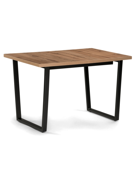 Стол раскладной Лота Лофт 120(160)х75х75 25 мм дуб делано темный / матовый черный