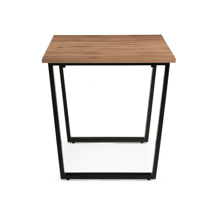 Стол раскладной Лота Лофт 120(160)х75х75 25 мм дуб делано темный / матовый черный