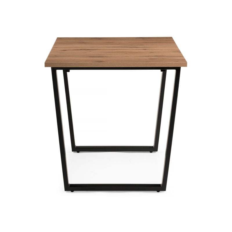 Стол раскладной Лота Лофт 120(160)х75х75 25 мм дуб делано темный / матовый черный