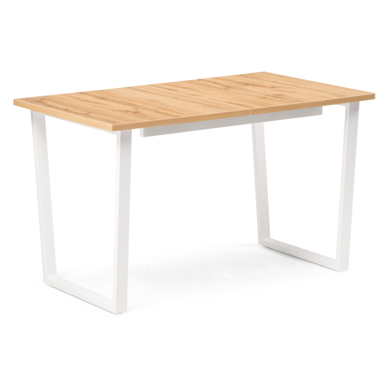 Стол раскладной Лота Лофт 120(160)х75х75 25 мм дуб вотан / белый матовый