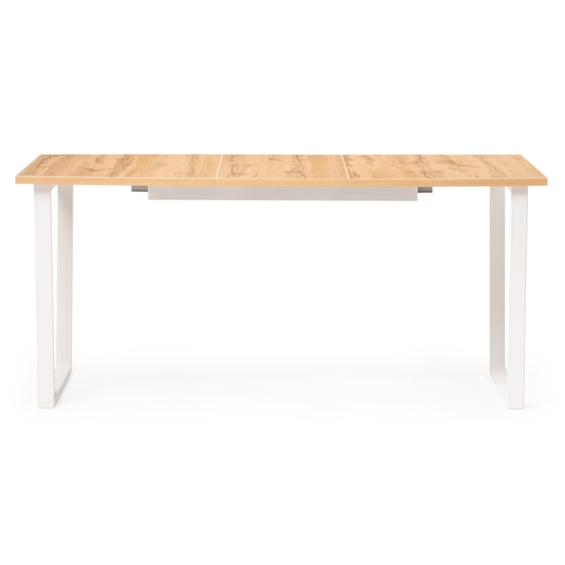 Стол раскладной Лота Лофт 120(160)х75х75 25 мм дуб вотан / белый матовый