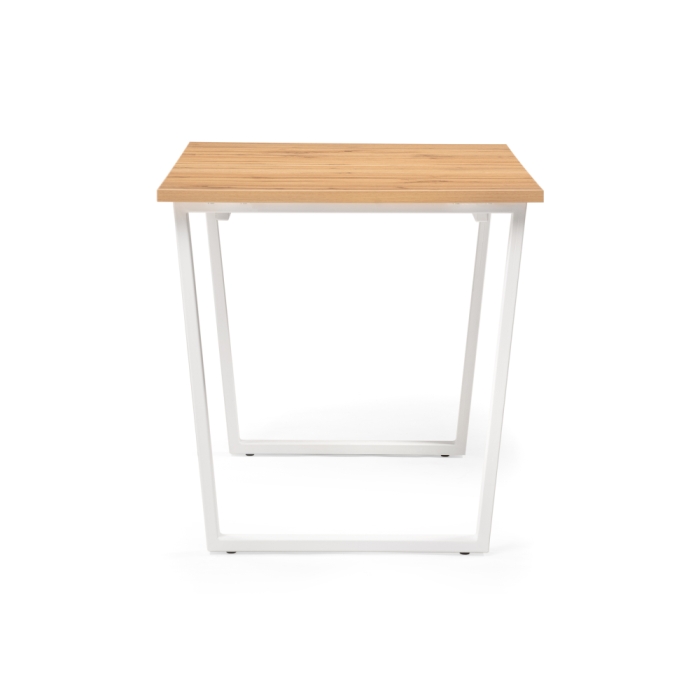 Стол раскладной Лота Лофт 120(160)х75х75 25 мм дуб вотан / белый матовый