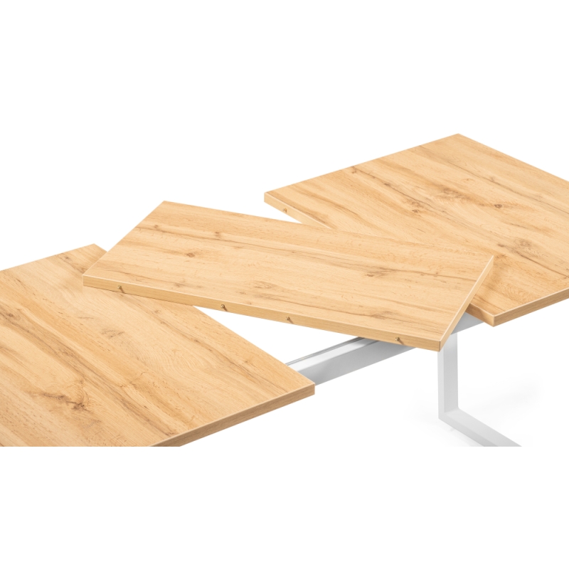 Стол раскладной Лота Лофт 120(160)х75х75 25 мм дуб вотан / белый матовый