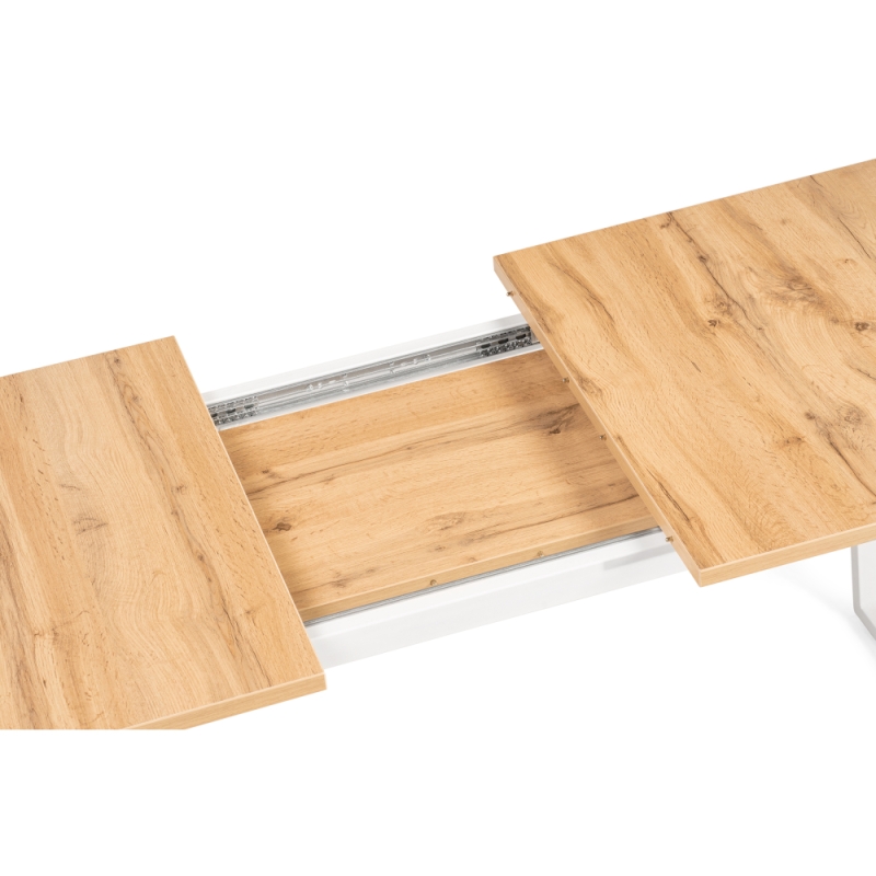 Стол раскладной Лота Лофт 120(160)х75х75 25 мм дуб вотан / белый матовый