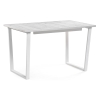 Стол раскладной Лота Лофт 120(160)х75х75 25 мм юта / матовый белый