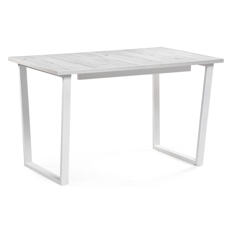 Стол раскладной Лота Лофт 120(160)х75х75 25 мм юта / матовый белый