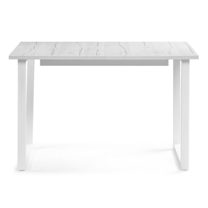 Стол раскладной Лота Лофт 120(160)х75х75 25 мм юта / матовый белый