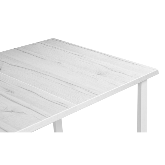 Стол раскладной Лота Лофт 120(160)х75х75 25 мм юта / матовый белый