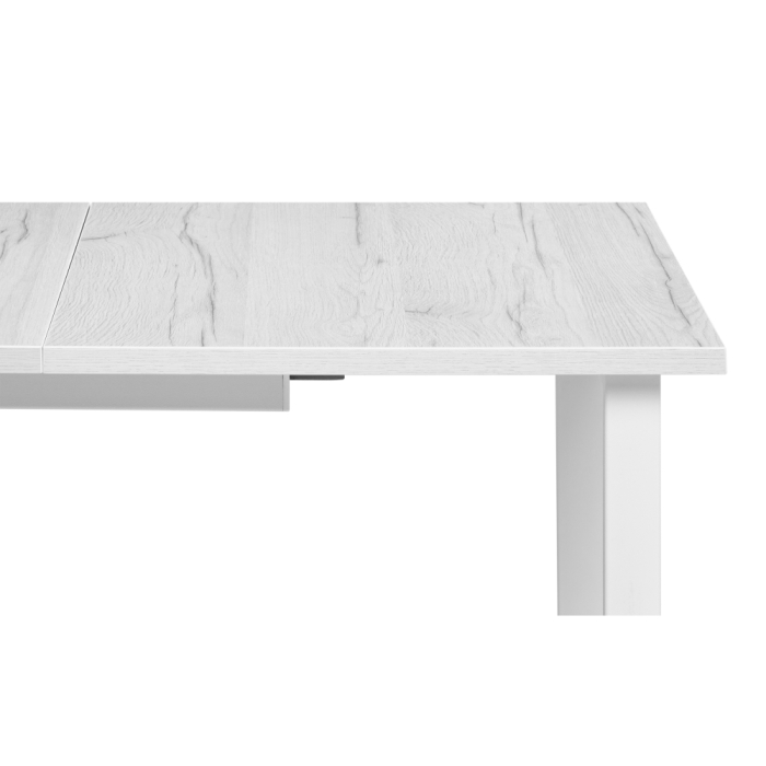 Стол раскладной Лота Лофт 120(160)х75х75 25 мм юта / матовый белый