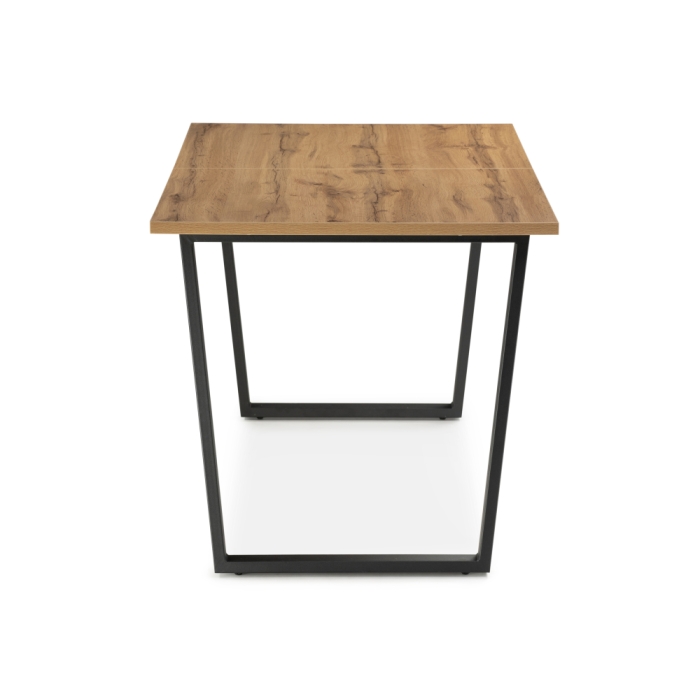 Стол раскладной Лота Лофт 140(180)х80х74 25 мм дуб вотан / матовый черный