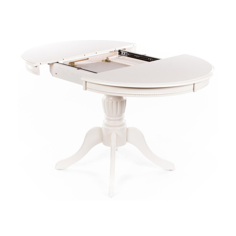 Стол раскладной Toskana 90(125)х90х75 молочно-белый