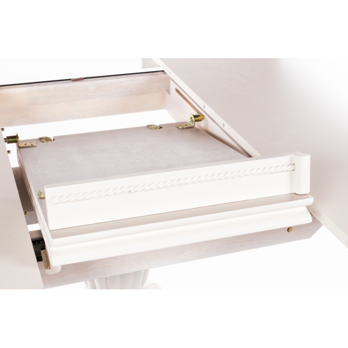 Стол раскладной Toskana 90(125)х90х75 молочно-белый