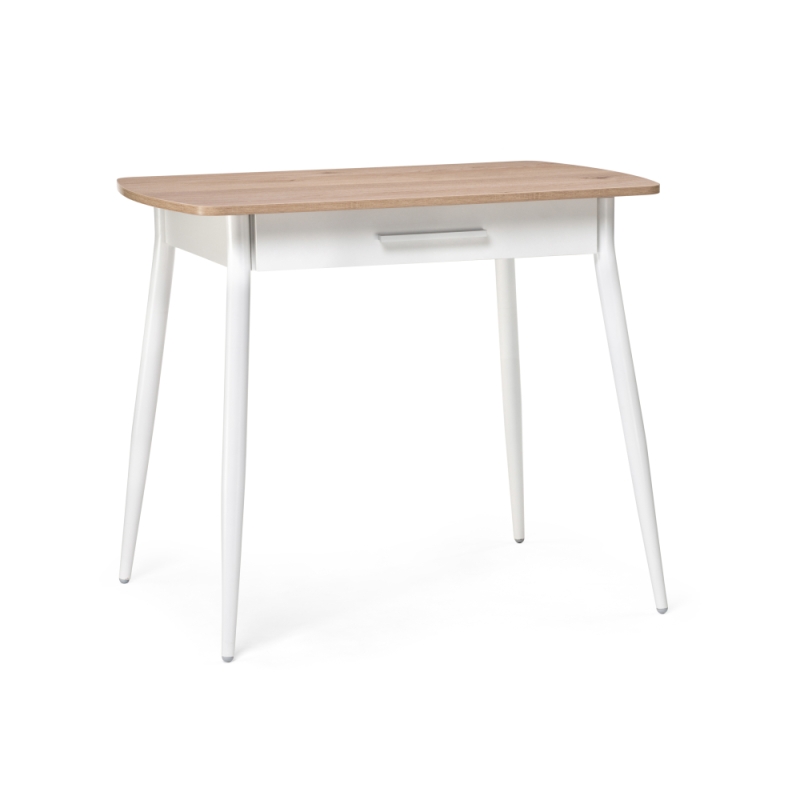 Стол Ревари 90х60х76 эврика / белый