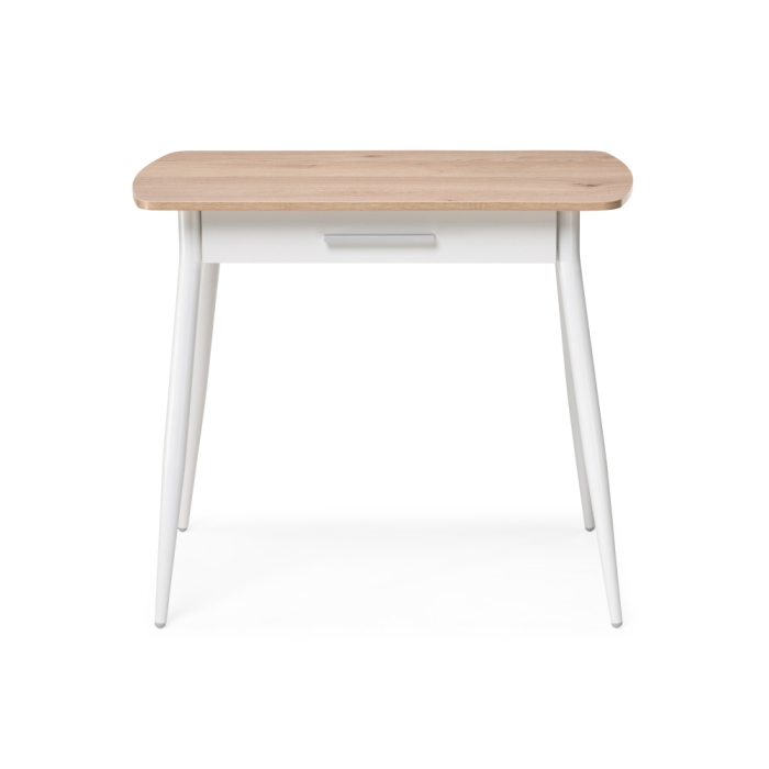 Стол Ревари 90х60х76 эврика / белый