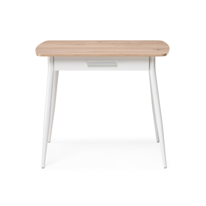 Стол Ревари 90х60х76 эврика / белый