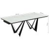 Стол Rieti 200 KL-99 белый мрамор матовый / итальянская керамика / черный