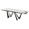 Стол Rieti 200 KL-99 белый мрамор матовый / итальянская керамика / черный