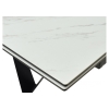 Стол Rieti 200 KL-99 белый мрамор матовый / итальянская керамика / черный