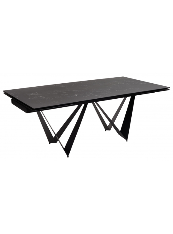 Стол Rieti Nero KL-116 черный мрамор матовый / черный