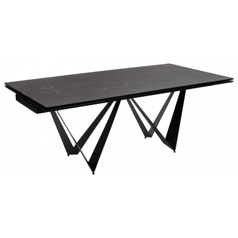 Стол Rieti Nero KL-116 черный мрамор матовый / черный