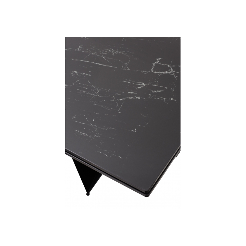 Стол Rieti Nero KL-116 черный мрамор матовый / черный