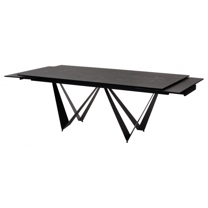 Стол Rieti Nero KL-116 черный мрамор матовый / черный