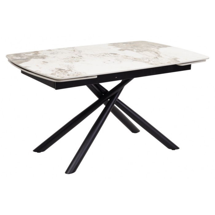 Стол Rivoli 140 gloss luxury pandora sintered stone / black